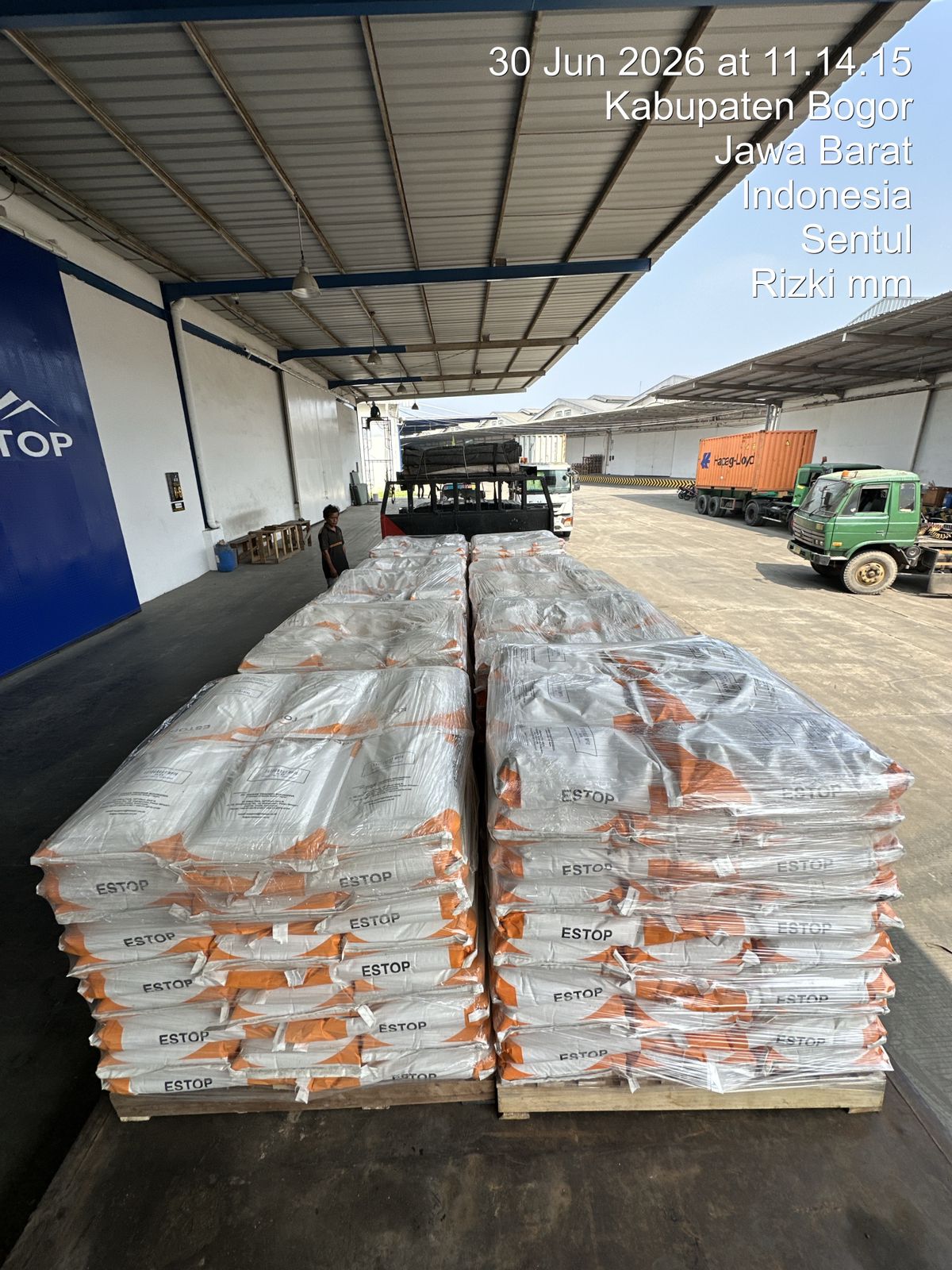 Pengiriman material Grouting Estop, Estogrout MP70